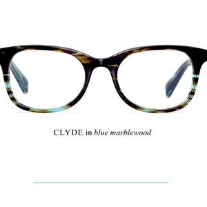Warby Parker Frames Clyde Blue Marblewood